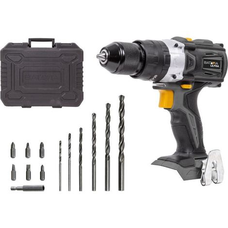 BATAVIA Perceuse à percussion sans fil - 18V Brushless 60 Nm - avec mallette de transport