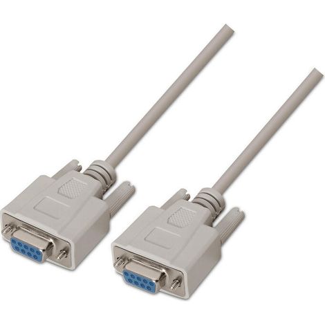 Cable Serie RS232 Aisens A112-0066/ DB9 Hembra - DB9 Hembra/ 1.8m/ Beige (1/2)