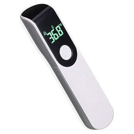 Forehead Thermometer, Infrared Thermometer, LCD Display (White) (1/4)