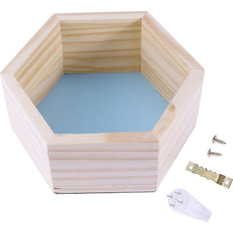 1 étagère hexagonale en bois (1/3)