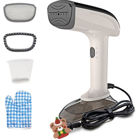 Défroisseur vapeur portable puissant, 1200 W avec élément chauffant en céramique Plaque chauffante 2 en 1 pour lisser et défriser (1/5)