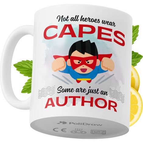 Lustige Kaffeetasse mit witzigem Textdesign für Autoren – ideal für Geburtstage, Namenstage und Feiertage. Hochwertige Tasse für besondere Anlässe, ob zu Hause, im Büro oder bei der Arbeit. Farbe: Wei