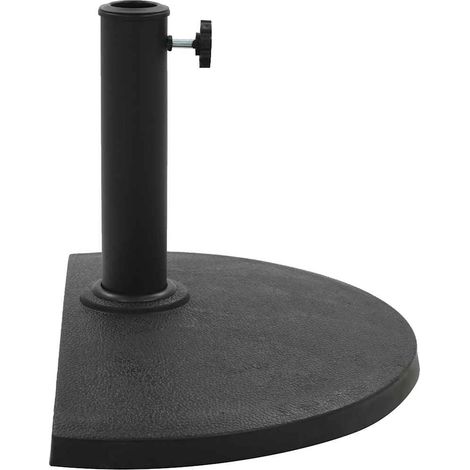 Maison Exclusive - Sonnenschirmfuß Halbrund 9 kg Schwarz Polyharz (1/5)