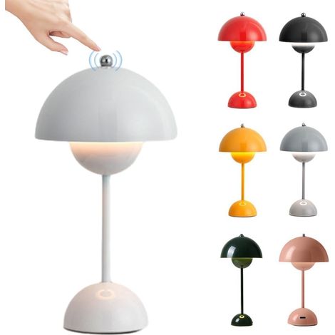 Lampe Champignon LED Pot de Fleurs Tactile 3 Modes Rechargeable Sans Fil (1/4)