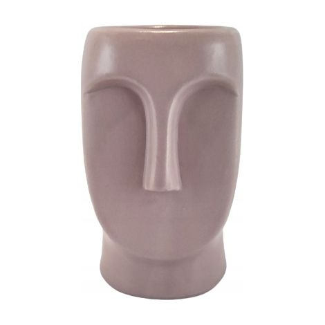 Caminetto in ceramica con volto rosa (1/5)
