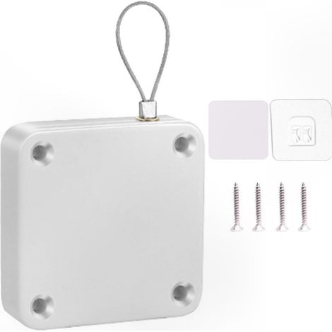 Fermeture automatique de porte coulissante en bois, sans perçage, installation facile par câble, kit de ferme-porte à corde, dispositif de rappel pour porte à glissière, robuste et pratique. (1/5)