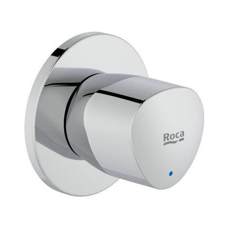 ROCA A5A168EC00 BRAVA Llave De Paso Recto De 3/4' De Agua Fría Índice Azul Cromo - ref: A5A168EC00