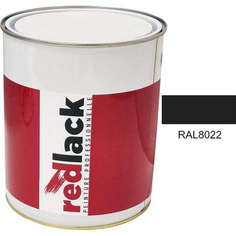 Dose 3L Lack Mehrzweckfarbe – RAL 8022 – Schwarzbraun – Glanz – für verschiedene Oberflächen – Redlack