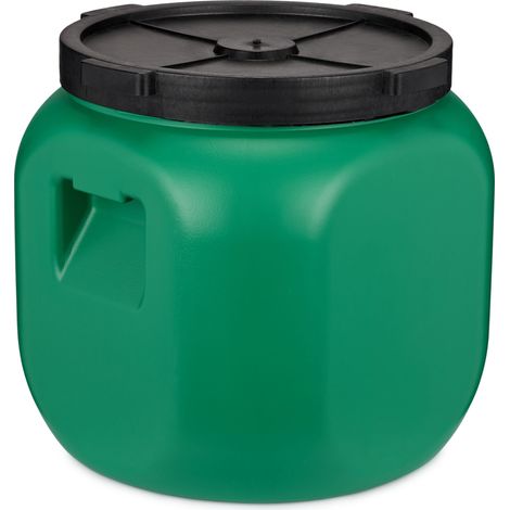 Garronda 40L Fût Plastique Alimentaire Sans BPA – Récupérateur d'Eau Bidon Alimentaire avec Couvercle pour Eau, Choucroute, Croquettes, Fermentation GD-0142