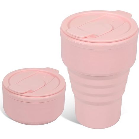 Tazza da viaggio pieghevole, 350 ml, facile da trasportare, tazza da caffè in silicone riutilizzabile (1/5)