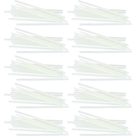 GARRYFIZH 100 bâtonnets de colle thermofusible transparents de 7 x 200 mm pour réparations et loisirs créatifs.