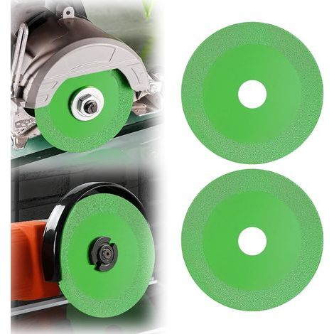 Flintronic 2pcs Disque Coupe Verre, Disque Diamant 125 Carrelage, Disque à Tronçonner Diamant, Disque Carrelage pour Bouteille, Porcelaine, Jade, Granit, Verre (125 x 22,23mm)