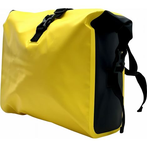 Zaino da bicicletta impermeabile con portapacchi posteriore, borsa sottosella in PVC, adatto per il pendolarismo, il trasporto di merci generiche e accessori per mountain bike/bici da strada, giallo. (1/2)