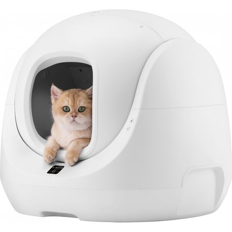CATLINK Baymax Bac à litière autonettoyant, sûr, élimination des odeurs, pour plusieurs chats