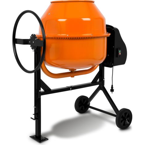 Eberth – Bétonnière électrique 180L 650W acier portable – Moteur robuste pour béton, mortier et chape – Tambour pivotant pour chargement facile