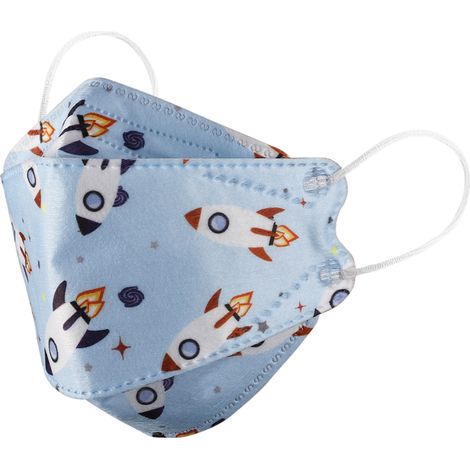 Masque jetable enfant anti-poussière, motif ludique, filtration 4 couches, non tissé, protection UV, lot économique (1/3)