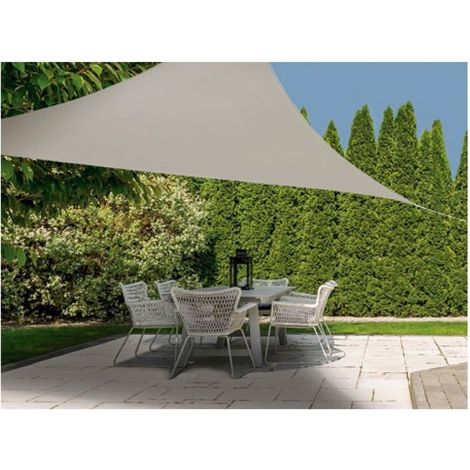 Toldo vela sombreo triangular poliester 3,6x3,6x3,6 m arena