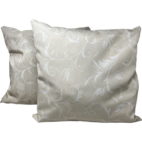 Outdoor 2-er Kissen Set beige Blumenmuster Outdoorkissen (1/2)
