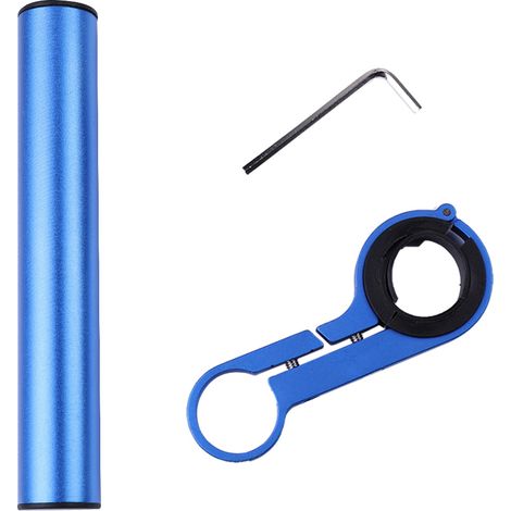Support de téléphone et lampe pour vélo, tube alliage bleu 10cm, accessoires guidon et cadre extension (1/5)