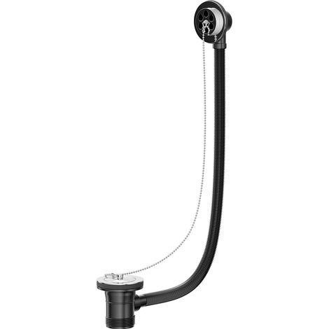 Polished Chrome Bath Waste and Overflow with Brass Plug and Ball Chain (1/5)