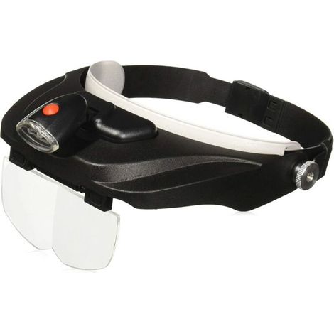 Deluxe loupe serre-tête de la Série PRO avec fonction éclairage par LED et quatre lentilles de rechange (CP-60) (1/3)