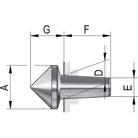 Röhm Auswechselbare Einsätze für mitlaufende Zentrierspitzen, Größe 104, 90° - 070730 (1/4)