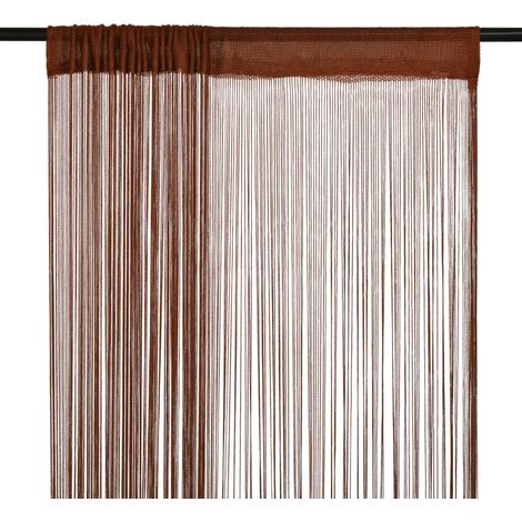 2 pcs Rideau en fils,Rideau d'intimité 140 x 250 cm Marron CFW18318 (1/4)