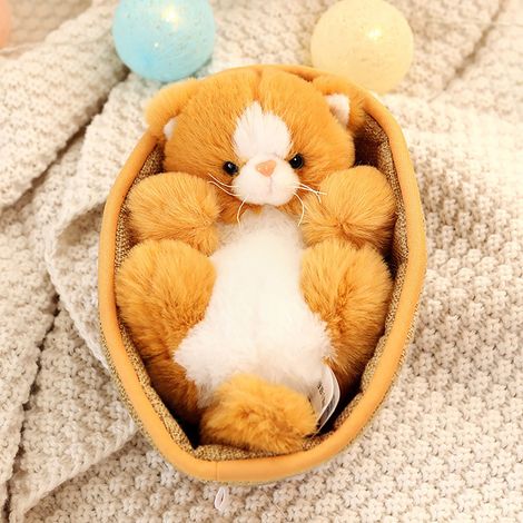 Jouet Animal Animé Miniature - Peluche Réaliste avec Mouvement Respiratoire - Décoration Bureau Maison - Soulagement du Stress - 1 Pièce (1/3)