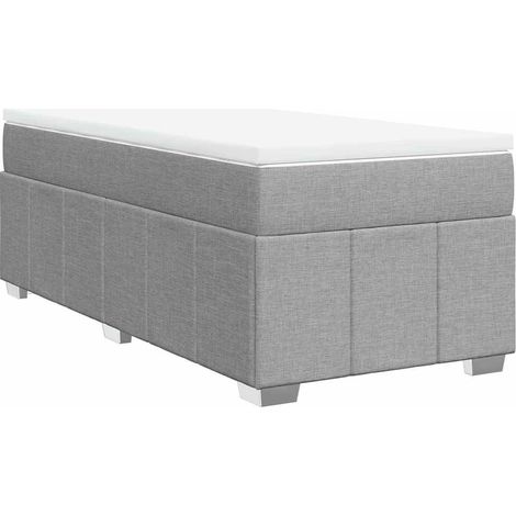 Maison Exclusive - Boxspringbett mit Matratze Hellgrau 100x200 cm