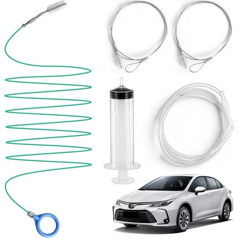 Brosse de nettoyage flexible pour toit ouvrant de voiture, 500 cm de long, outil de nettoyage pour toit ouvrant, coffre, réservoir d'huile, essuie-glace, trou de vidange (1/5)