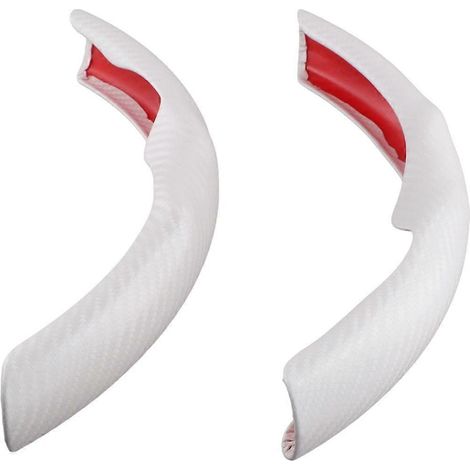 Housse de volant ultra-mince spéciale pour volant /Y, pièces automobiles, motif fibre de carbone blanc (1/5)