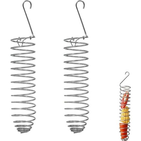 Mangiatoia per pappagalli in 2 pezzi, giocattolo per pappagalli, mangiatoia per uccelli, mangiatoia per uccelli sospesa, mangiatoia per uccelli in acciaio inossidabile per riporre (1/5)