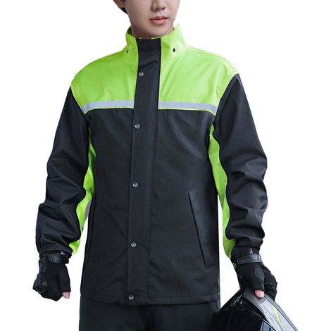 Pantalon imperméable respirant et imperméable, idéal pour le cyclisme électrique, noir et vert, taille 2XL. (1/5)