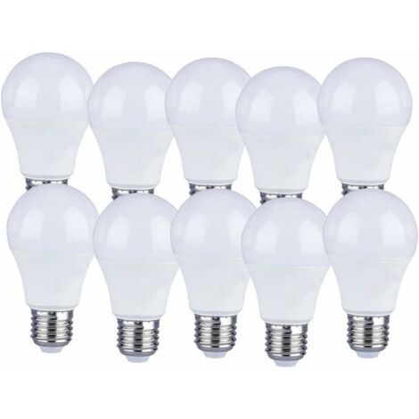 Lot de 10 Lot de 10 Ampoules LED E27 9W A60 - Lumière Blanche Chaud 4000K - 806 Lumen (1/5)