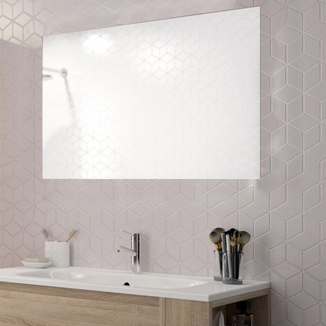 Le Quai Des Affaires – Miroir simple de salle de bain 100x70 cm – Rectangulaire – Épaisseur 5 cm – Pour intérieur moderne (1/2)