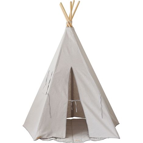 Tente tipi enfant natural colors - Gris clair (1/5)