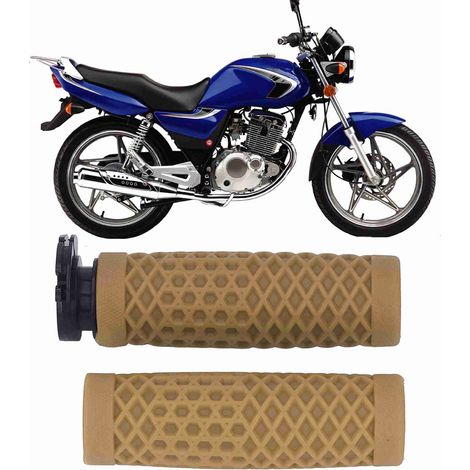 Paar 22-mm-Motorradlenker (Artikelnummer: S018), gelb. (Universeller 22-mm-Lenker für links und rechts, mit Gasgriff und Drehmomentgriffen) (1/5)