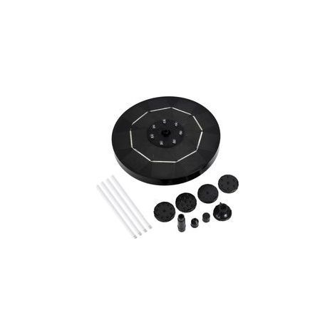 Fontaine solaire LED 3,5 W pour bain d'oiseau Pompe à eau solaire avec batterie 6 buses Fontaines d'eau flottantes pour jardin, bain d'oiseaux, étang, piscine, aquarium, 7 lumières LED (1/5)