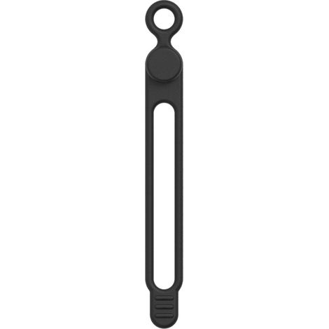 Schwarze Silikon-Kabelbinder, 106 mm, 1 Stück, flexibler und wiederverwendbarer elastischer Kabelbinder für Kabelmanagement und -befestigung (1/5)