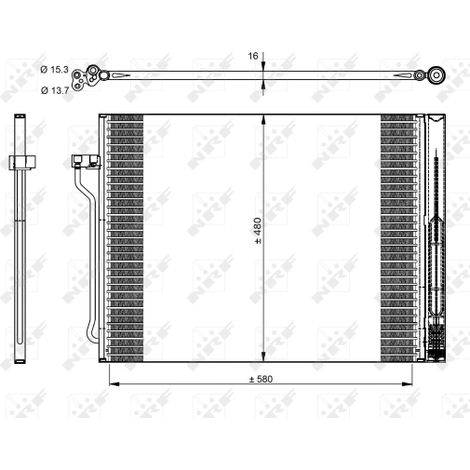 Condenseur, climatisation NRF 350325 BMW 64536805452 64539189238 64539219843