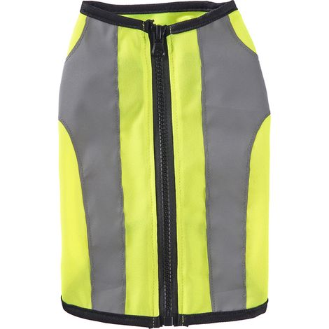 Pull Pour Chien Avec Protection Dorsale Et Attache Laisse - Tricot Coton Réfléchissant Hiver - Vêtement Chaud Anti-Vent Pour Promenade Nocturne - Taille M