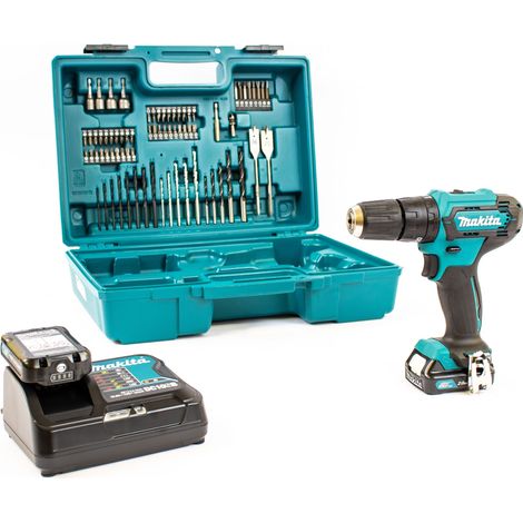 Trapano a percussione a batteria Makita HP333DSAX1 12V 2x 2,0 Ah + caricabatterie in valigetta (1/10)