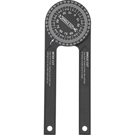 Rapporteur d'angle en alliage d'aluminium pour scie à onglet, règle de bord de menuiserie avec échelle gravée au laser (1/5)