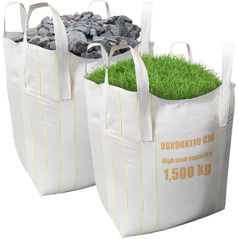 Big Bag Big Pack Sacs pour déchets de construction 90 x 90 x 110 cm 1500 kg (1/5)