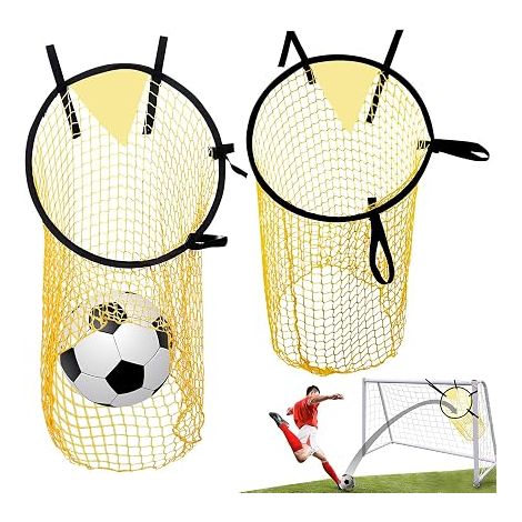 Football Target Net Set of 2 Football Target Net Target Goal with Adjustable Straps for Adults and Children Shooting Precision Kick Target for Shooting (1/5)