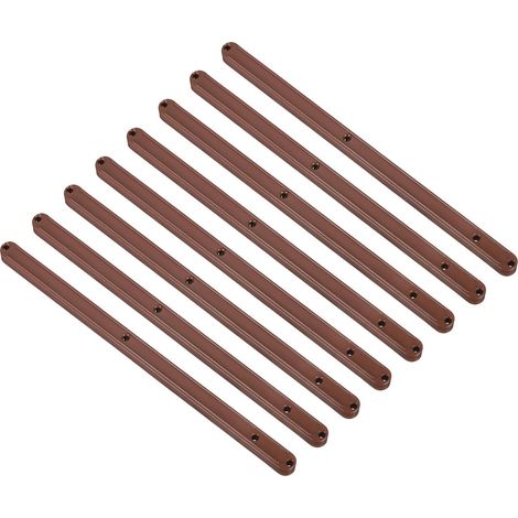 Glissières de Tiroir, 8 Pièces 300mm - Glissières de Tiroir en Plastique, Rails de Guidage Rainurés Montés sur le Côté pour Tiroirs de Meubles de Chevet Armoires Commodes (Marron) (1/5)