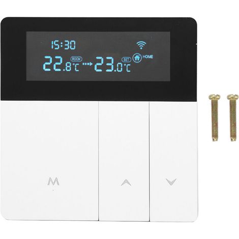 16A Smart Color Thermostat Programmable Smart Electric Heating Thermostat for Home Offices Shopping Malls Hotels AC 90V‑240V White WiFi Style (1/5)