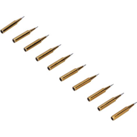 10 Embouts Fer à Souder Dorés Pointe de Soudure Remplacement Accessoires 60W900M-T-B Lot (1/5)