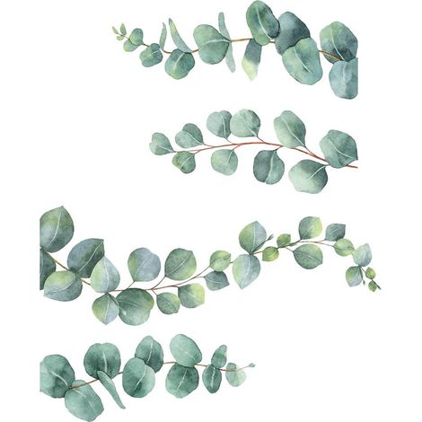 Décoration murale adhésive eucalyptus