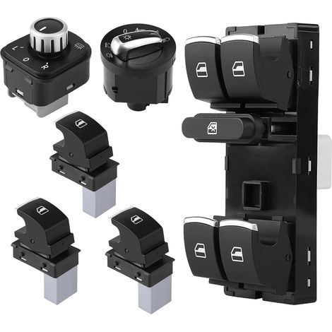 Ensemble de 6 interrupteurs de lève-vitre électrique, ensemble de commutateurs de lève-vitre électrique de remplacement pour Golf 5 6 Mk6, accessoires de voiture, pièce n° 5Nd959857 (1/5)